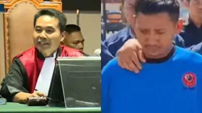Kolase foto kiri: Pegi Setiawan dan Kanan: Hakim Eman Sulaeman