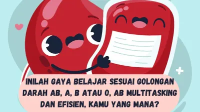 illustrasi. Inilah Gaya Belajar Sesuai Golongan Darah AB, A, B atau O
