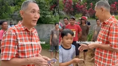 Jusuf Hamka Dijuluki Pelit saat Bagi THR Rp10 Ribu ke Warga