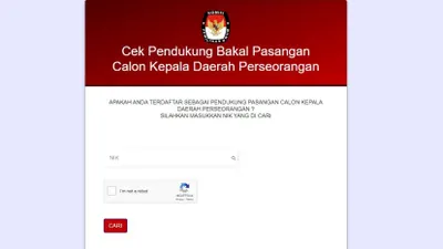 Cara Cek Pendukung Bakal Pasangan Calon Kepala Daerah