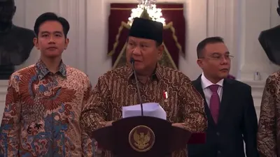 Presiden Prabowo Subianto resmi umumkan daftar menteri kabinet Merah-Putih 