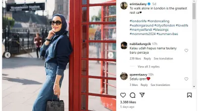 Postingan Istri Andre Taulany. Rien Wartia Trigina Sebelum Gugatan Cerai Jadi Sorotan
