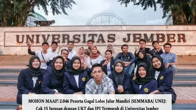 2.029 Peserta Lolos Jalur Mandiri (SEMMABA) UNEJ: Cek Jurusan D-3 dan S-1 dengan UKT dan IPI Termurah
