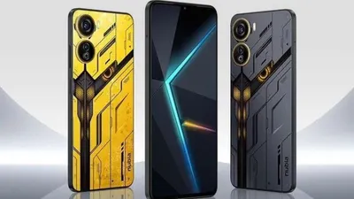 HP Nubia Neo 5G memiliki warna kuning yang cerah dan memiliki beberapa detail yang membuatnya terlihat seperti HP gaming.