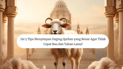 Ilustrasi menyimpan daging kurban di dalam kulkas atau freezer agar awet.