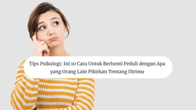 Ilustrasi berhenti peduli dengan apa yang orang lain pikirkan.