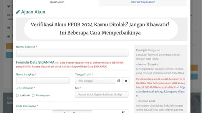 Illustrasi. Verifikasi akun PPDB 2024 ditolak 