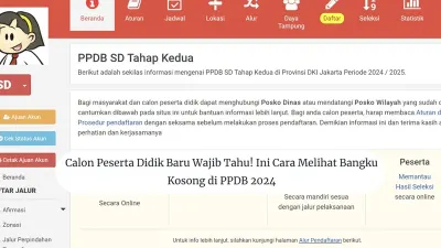 Ilustrasi. Melihat sisa bangku kosong dalam proses Penerimaan Peserta Didik Baru (PPDB) mungkin terdengar rumit atau sulit bagi sebagian orang.