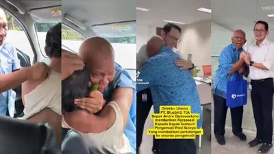 Aksi Heroiknya Viral dan Diapresiasi! Samsuri, Sopir Taksi yang Bantu Teman Nyaris Pingsan Dapat Penghargaan dari Direktur Bluebird