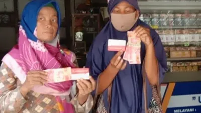 Ilustrasi pencairan bansos PKH BPNT