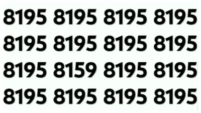 Tes IQ: Ada Satu Kombinasi Angka yang Janggal dari Deretan 8195, Bisa Temukan dalam 5 Detik Saja? 