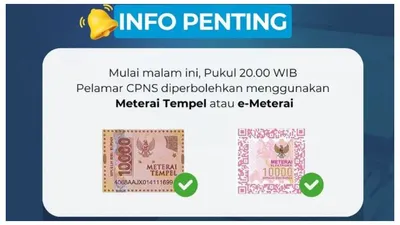 RESMI! H-4 Pendaftaran CPNS 2024 Ditutup, Pelamar Diperbolehkan Menggunakan Meterai Tempel, Ini Penjelasan BKN