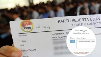 Berikut ketentuan dan contoh kalimat sanggahan bila TMS dalam hasil seleksi administrasi CPNS 2024 
