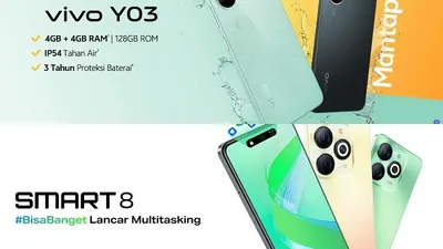 Vivo Y03 dan Infinix Smart 8 adalah dua&nbsp;HP&nbsp;yang dirilis pada 2024. Harga beda tipis, spesifikasi dan fiturnya punya perbedaan lumayan.