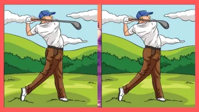 Tes IQ: Uji Kemampuan Observasi dan Temukan 3 Perbedaan pada Gambar Pria Bermain Golf