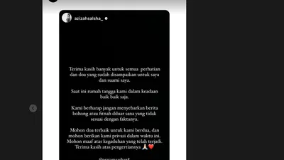 Azizah Salsha klarifikasi soal isu perselingkuhan.