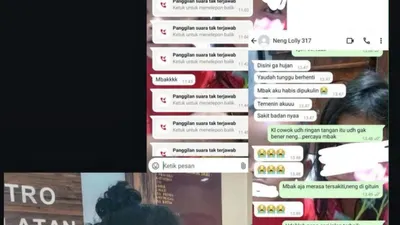 Bukti percakapan Lolly sepmat dipukul oleh Vadel 