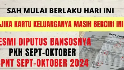 KPM Pemilik Golongan KK Ini Tidak Akan Lagi Menerima Bantuan Sosial PKH dan BPNT September-Oktober 2024
