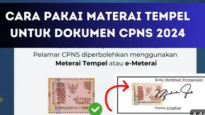 Beda dengan e-Meterai! Begini Cara Menggunakan Meterai Tempel untuk Dokumen CPNS 2024, Jangan Sampai Keliru