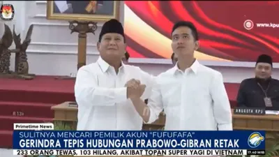 Kontroversi Akun Fufufafa Membuat Hubungan Prabowo-Gibran Retak? Pihak Gerindra Buka Suara
