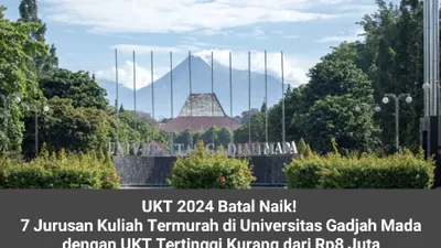 UGM Batal Naikkan UKT 2024! Inilah 7 Jurusan Kuliah Termurah di Universitas Gadjah Mada dengan UKT Tertinggi Kurang dari Rp8 Juta