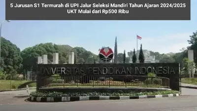 5 Jurusan S1 Termurah di UPI Jalur Seleksi Mandiri Tahun Ajaran 2024/2025: UKT Mulai dari Rp500 Ribu dan Tertinggi Kurang dari Rp6 Juta