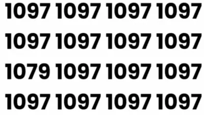 Tes IQ: Tebak Ada 1 Angka yang Berbeda pada Kumpulan 1097, Coba Temukan dalam 5 Detik, Apa Kamu Jeli dan Teliti?