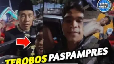 Viral pria yang nekat menerobos pengamanan ring 1 hanya untuk berfoto bersama Presiden Jokowi