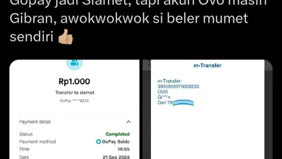 VIRAL Nama Akun Fufufafa di GoPay Diduga Ganti Nama Menjadi Slamet, Setelah Dicek Ternyata yang Muncul Sosok Ini
