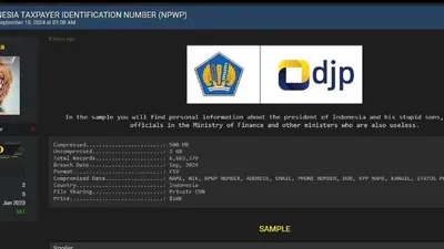 6 Juta Data NPWP Diduga Dijual dengan Harga Rp 150 Juta