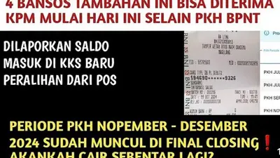 YES! Selain PKH dan BPNT, Ada 4 Bantuan Sosial Tambahan Lainnya yang Cair Oktober 2024, Ini Daftarnya