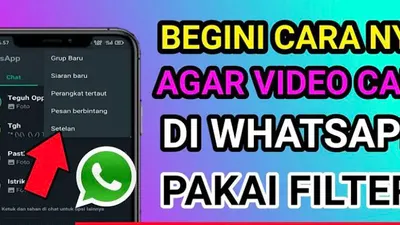 Ilustrasi&nbsp;cara agar video call atau VC WhatsApp alias WA pakai filter.