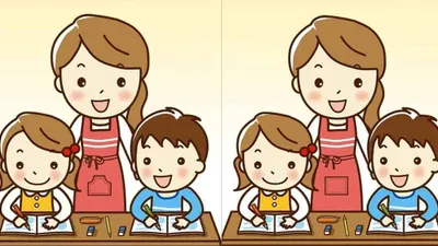 Tes Penglihatan: Hanya Orang Bermata Tajam yang Bisa Temukan 3 Perbedaan Pada Gambar Ibu dan Anak Ini