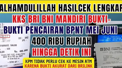 ALHAMDULILAH! Hasil Cek Lengkap KKS BNI, BRI, BSI dan Mandiri, Bansos BPNT Rp 400 Ribu Cair di Daerah Ini