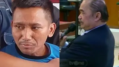 Marwan Iswandi mengajukan pertanyaan kepada Ahli Hukum Pidana, Prof Suhandi Cahaya tentang status tersangka Pegi Setiawan.