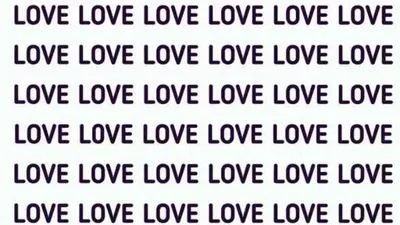 Tes Penglihatan: Cari Kata Paling Berbeda dalam Kumpulan Kata LOVE, Ayo Konsentrasi!