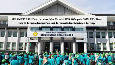 Lebih lanjut Marwan menyatakan bahwa ada 10 program studi yang memiliki peminat terbanyak dengan tingkat keketatan tertinggi.