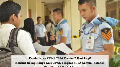 Pendaftaran Tersisa 2 Hari Lagi! Berikut Rekap Range Gaji CPNS Tingkat SLTA Semua Instansi