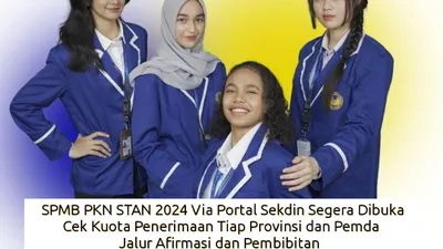 Kuota Penerimaan SPMB PKN STAN tahun 2024 Tiap Provinsi dan Pemda untuk jalur Afirmasi Kewilayahan dan Pembibitan