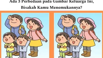 Tes IQ: Pertajam Fokus dan Temukan 3 Perbedaan pada Gambar Keluarga Pergi Bertamasya, Tantang Keterampilan Observasimu