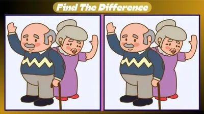 Tes IQ: Konsentrasi Menurun Belakangan Ini? Temukan 3 Perbedaan pada Gambar Pasangan Kakek Nenek Ini, Uji Kemampuan Observasimu