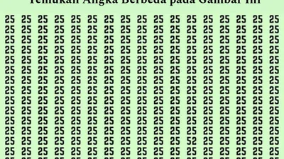 Uji keterampilan observasi dan analisamu&nbsp;dengan tes penglihatan menemukan angka 52 yang tersembunyi di antara kumpulan angka 25