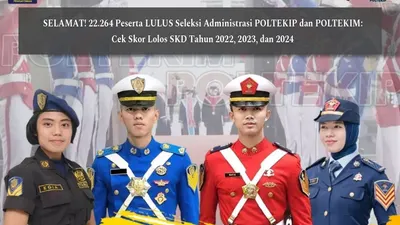 SELAMAT! 22.264 Peserta LULUS Seleksi Administrasi POLTEKIP dan POLTEKIM: Cek Skor Lolos SKD Tahun 2022, 2023, dan 2024