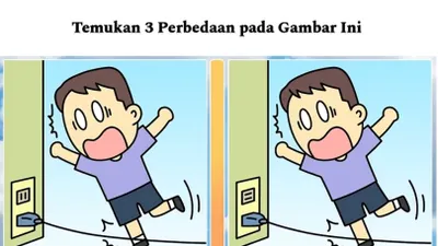 Tes IQ: Coba Temukan 3 Perbedaan pada Gambar Anak Tersandung Kabel Ini