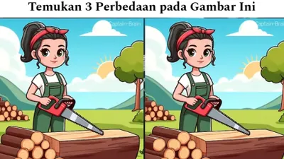 Tes IQ: Temukan 3 Perbedaan pada Gambar Gadis Menggergaji Kayu Ini dalam 18 Detik