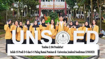 15 Prodi D-3 dan S-1 Paling Ramai Peminat di Universitas Jenderal Soedirman (UNSOED)