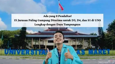 Ada yang 0 Pendaftar! 15 Jurusan Paling Gampang Diterima untuk D3, D4, dan S1 di UNS Lengkap dengan Daya Tampungnya