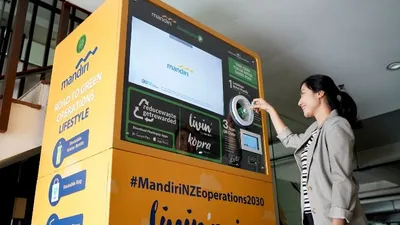 Cegah Pencemaran Lingkungan, Bank Mandiri Sediakan Reverse Vending Machine   