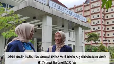 Rincian biaya UKT dan SPI prodi S-1 Kedokteran jika diterima melalui jalur Seleksi Mandiri TMUBK Gelombang 2 di Universitas Negeri Surabaya.