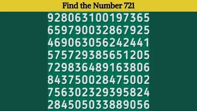 Salah satu tes yang populer adalah mencari angka tertentu dalam gambar. Kali ini, tantangannya adalah menemukan angka 721 dalam gambar.